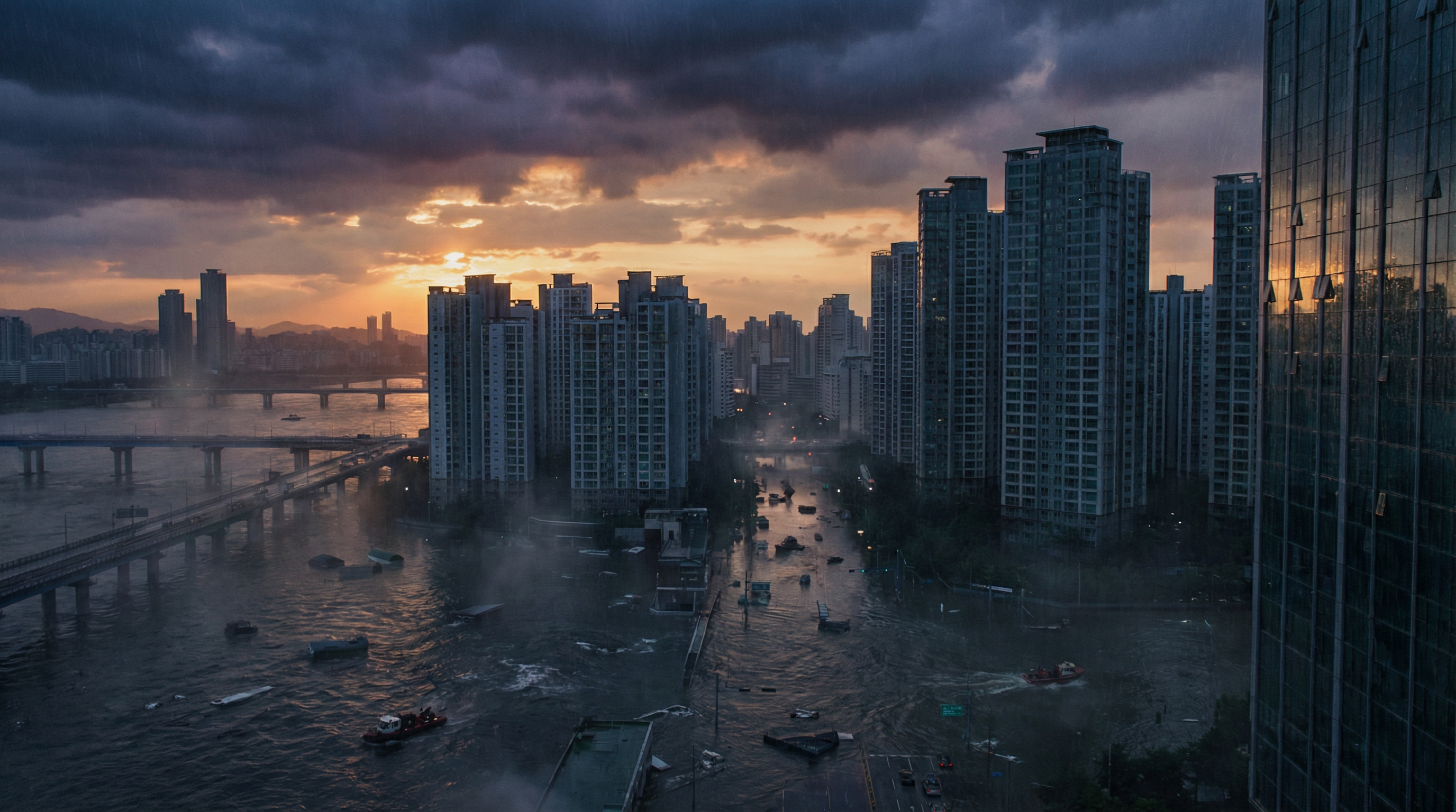 The Great Flood disaster scene